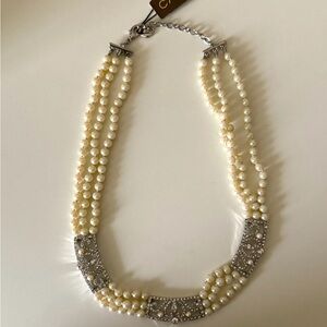 Carolee Pearl & Silver Necklace